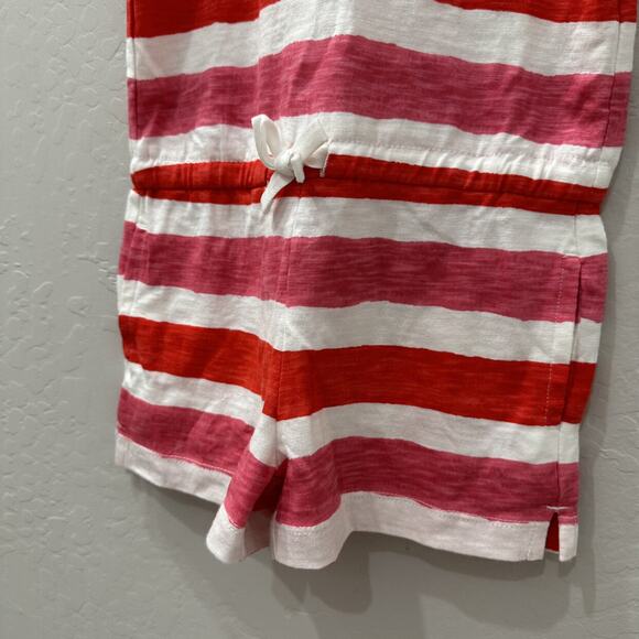 Primary Red & Pink Stripe Tank Romper - Picture 4 of 6